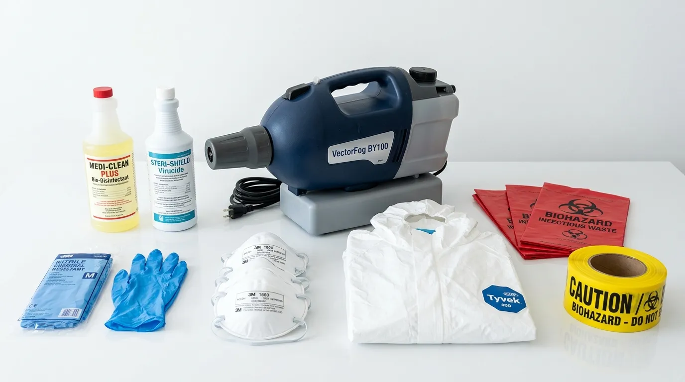 Professional biohazard remediation crew working in Kulpsville